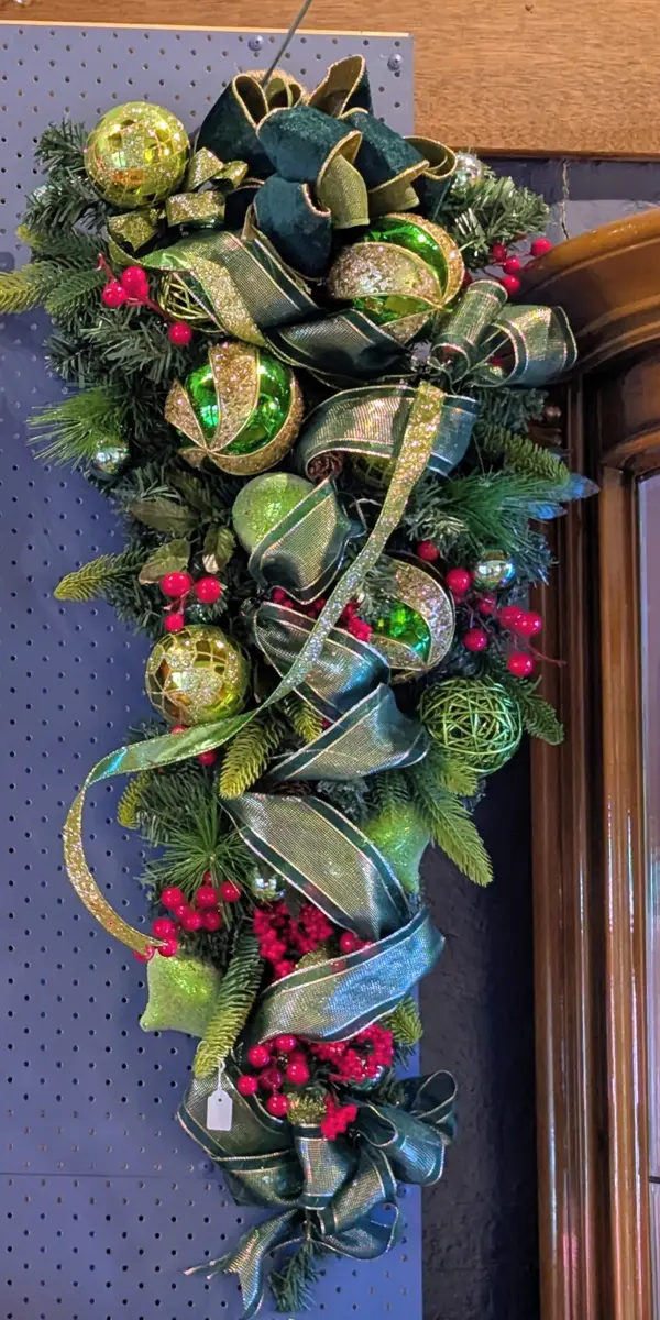 Lime Gold and Emerald Wreath
