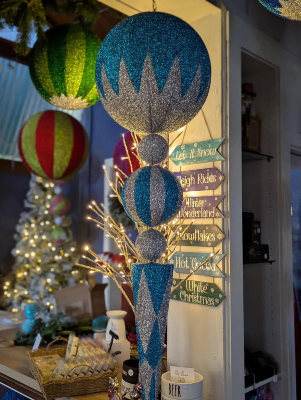 Kim's Beautiful Christmas Workshop Display